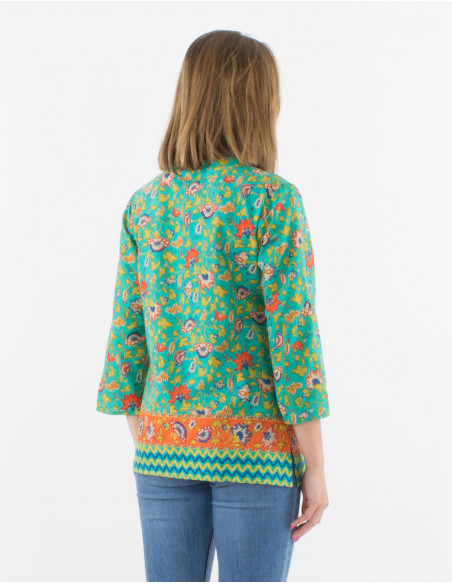 Original floral shirt with 3/4 sleeves
