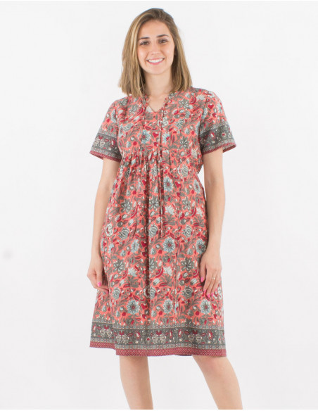 Original short summer dress with tassels