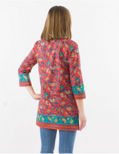 Original floral cotton tunic