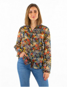 Transparent boho floral shirt