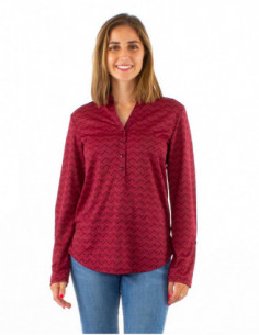 Fluid blouse with colored...