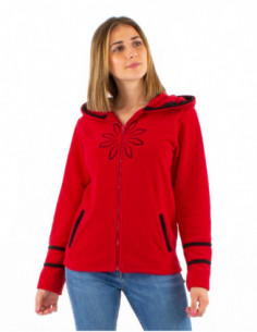 Embroidered ethnic fleece...