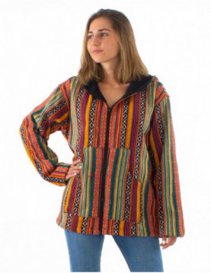 Short mixed jacket in...