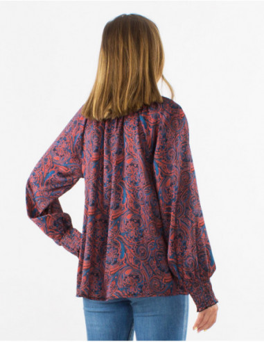 Ethnic blouse cashmere colored