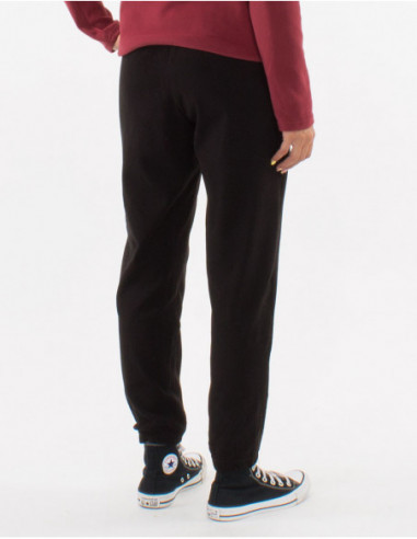 Pantalon jogging confortable doux pour femme hiver 2022 uni simple noir