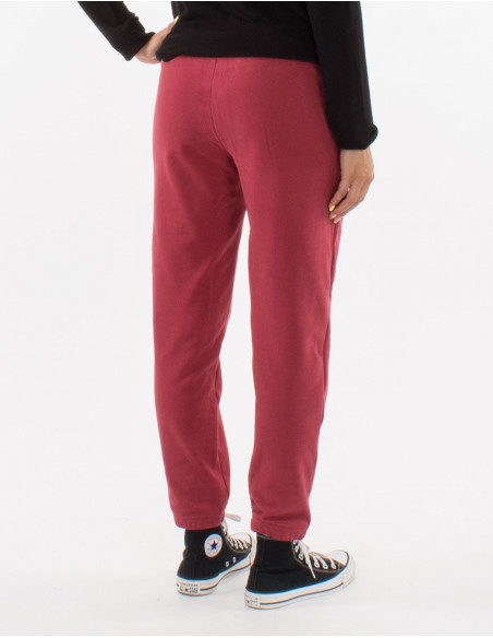 Pantalon sport confortable et chaud pour l'hiver basique vieux rose