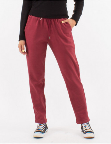 Pantalon basique de jogging ultra doux uni vieux rose