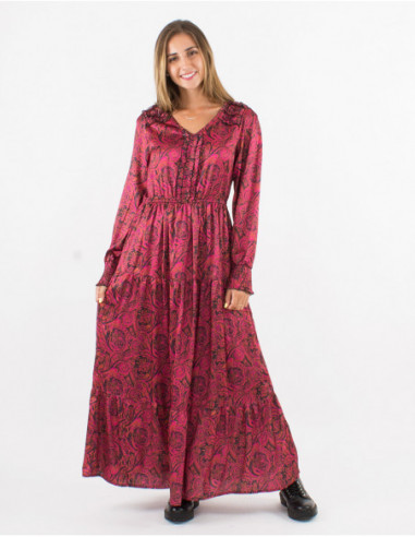 Original satin long dress