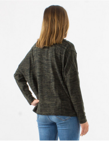 Basic loose-fitting vest with buttons