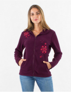 Fleece jacket with floral... 2