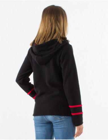 Embroidered ethnic fleece jacket
