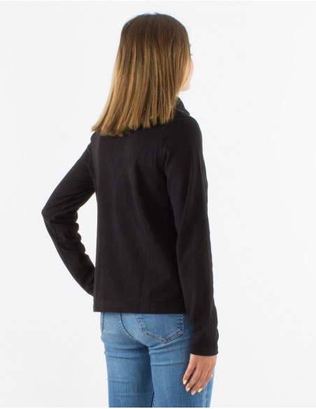 Pull basique femme pour l'hiver doux uni noir