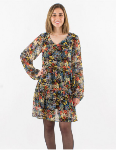 Floral boho chic short dress