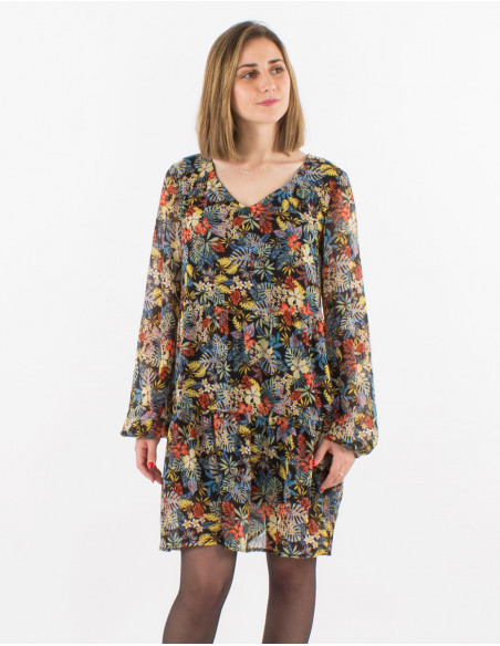 Floral boho chic short dress