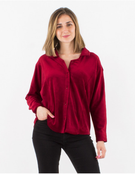 Chemise femme en velours cheap