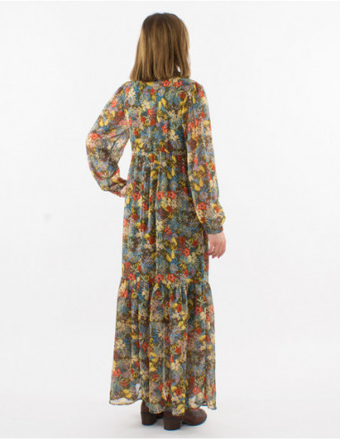 Bohemian floral long dress