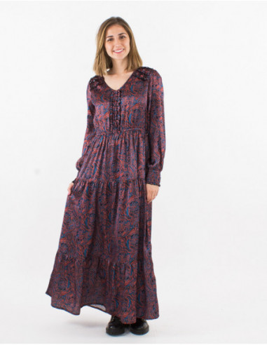 Original satin long dress