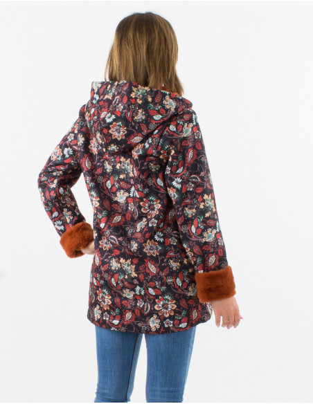 Boho chic hooded coat