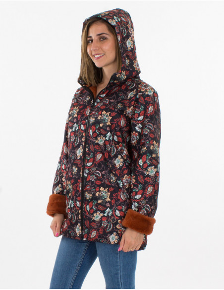 Boho chic hooded coat