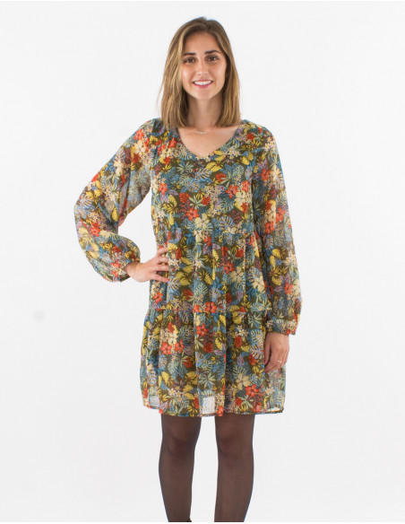 Floral boho chic short dress