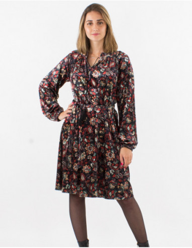 Bohemian velvet dress