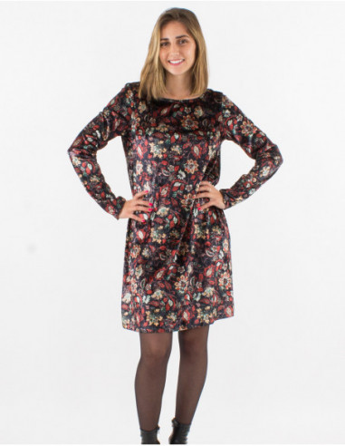 Velvet boho chic dress