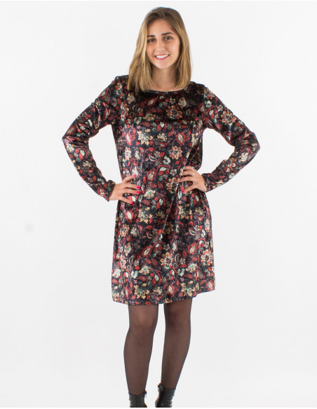 Velvet boho chic dress