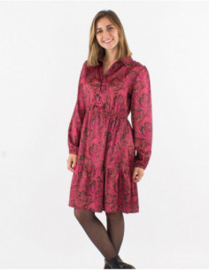 Short satin dress with... 2