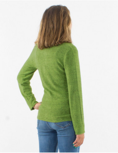 Plain mottled cardigan with buttons