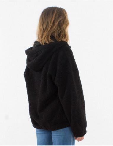 Cocooning hooded jacket