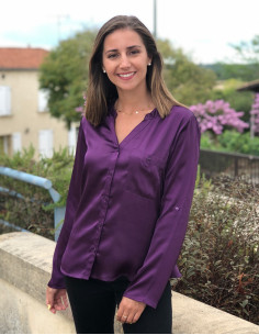 Chemise féminine basique satinée