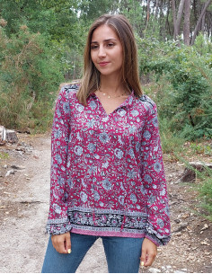 Blouse fluide bohème fleurie