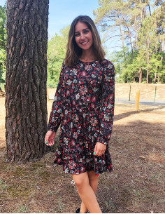 Robe patineuse douce bohème fleurie