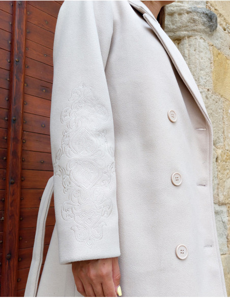 Long embroidered coat