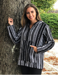 Mixed ethnic striped cotton...