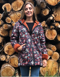 Boho chic hooded coat