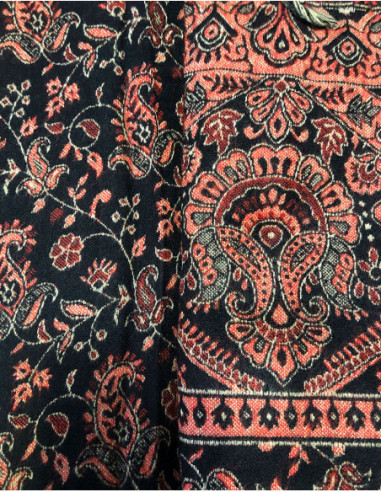 Poncho à capuche boho chic cachemire