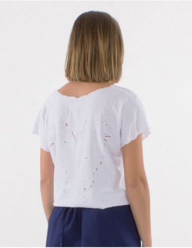 Blouse viscose brodée