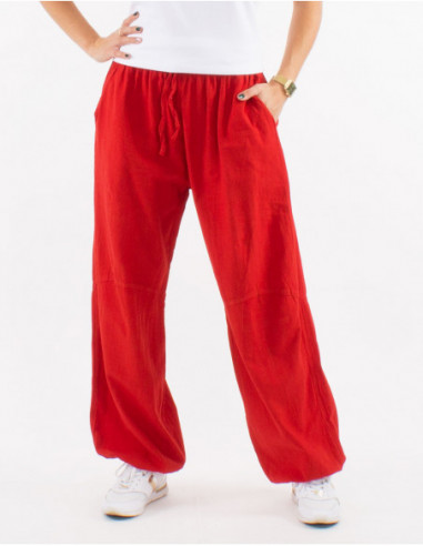 Pantalon sarouel aladin pour femme avec poches rouille