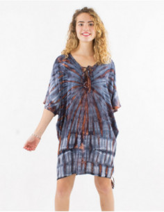 Women's original long beach top Tie and Dye 2