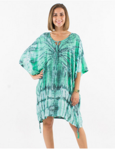 Beach tunic woman baba cool washed green mint