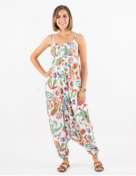 Women's original boho paisley and pant jumpsuit