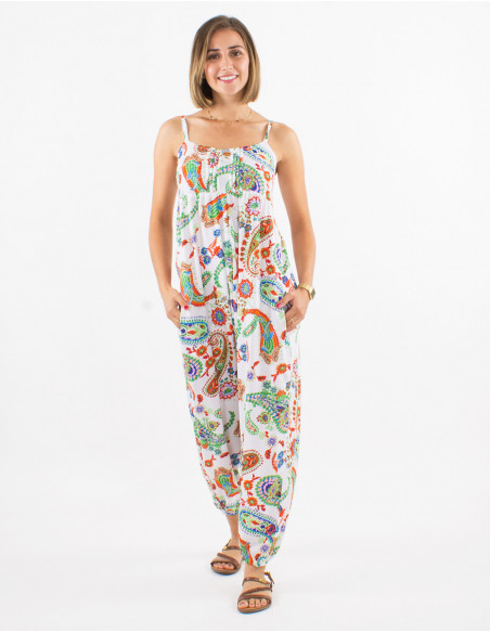 Women's original boho paisley and pant jumpsuit