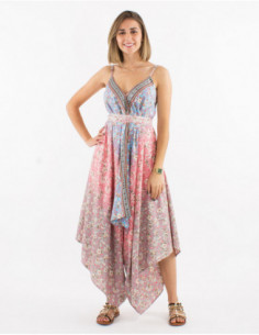 Original pastel baba cool beach jumpsuit for summer with small flowers