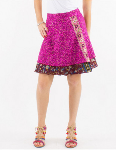 Short skirt wallet original arabesque pattern