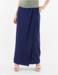 Chic long wrap skirt spring 2023 plain basic 2