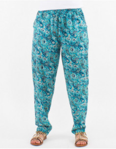 Original flowing pants for women with small flowers 2