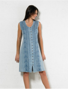 Robe courte brodée