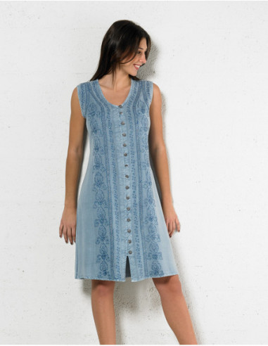 Robe courte brodée