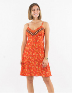Boho floral print summer dress for women